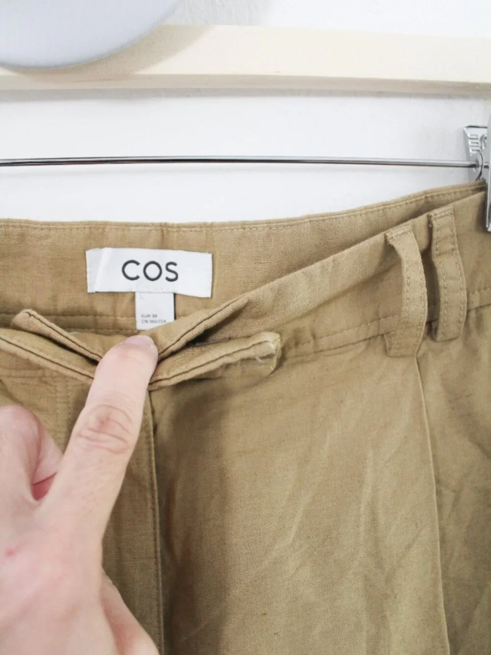 COS Pleated Linen Trousers Size EUR 38